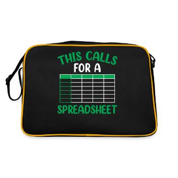 This Requires A Spreadsheet Table Accountant - Retro Bag - black/gold - Back