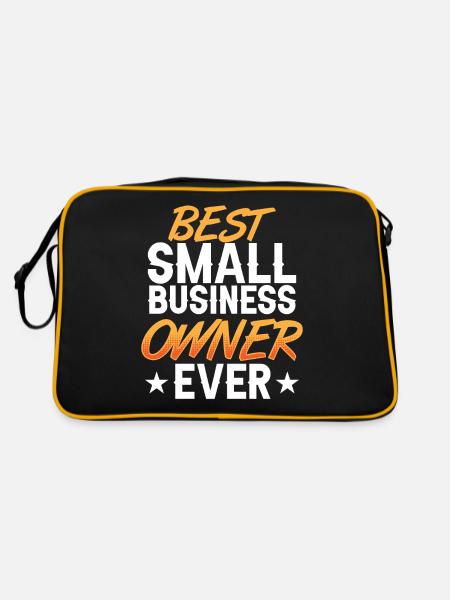 Bester Kleinunternehmer Aller Zeiten CEO Gründer - Retro Tasche - Schwarz/Gold - Hinten