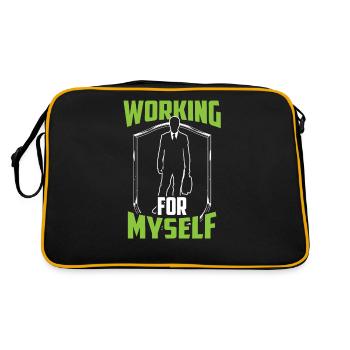 Pour moi travail PDG entrepreneurs fondateurs - Sac Retro - noir/or - Dos