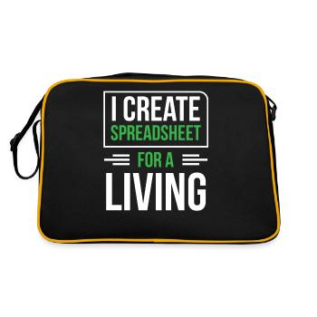 I Create Professional Spreadsheets Spreadsheets - Retro Bag - black/gold - Back
