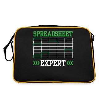 Spreadsheet Expert Accountant Work Table - Retro Bag - black/gold - Back