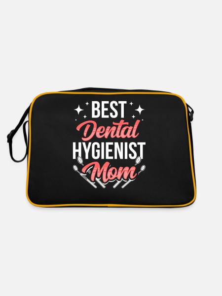 Hygiéniste dentaire Mama Hygiéniste dentaire Dentiste - Sac Retro - noir/or - Dos