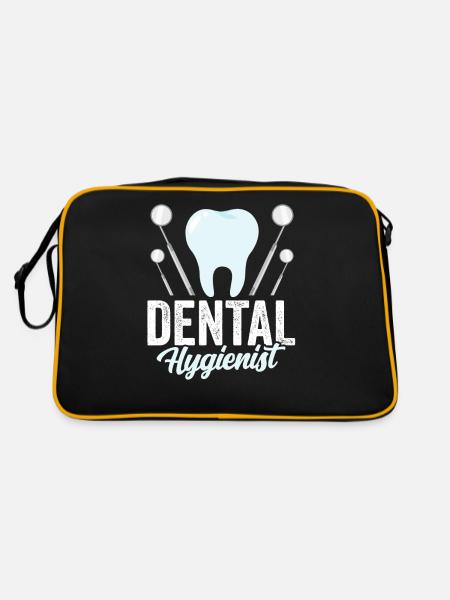 Équipe d’hygiénistes dentaires Dentiste hygiéniste dentaire - Sac Retro - noir/or - Dos