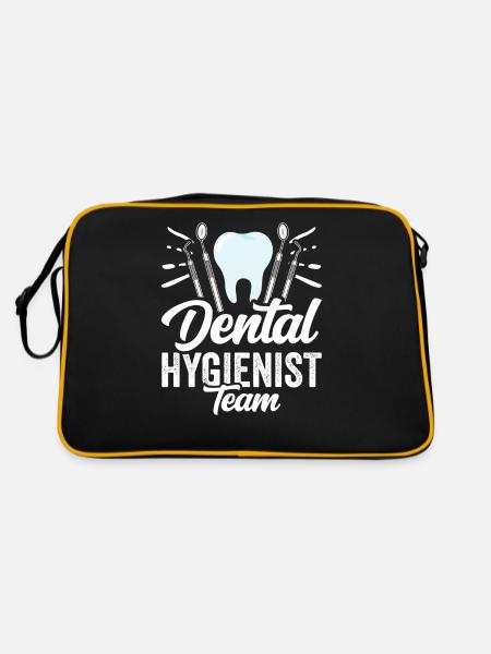 Équipe d’hygiénistes dentaires Dentiste Hygiène dentaire - Sac Retro - noir/or - Dos
