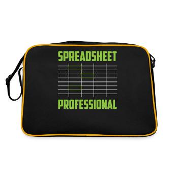 Spreadsheet Professional Work Table Accountant - Retro Bag - black/gold - Back