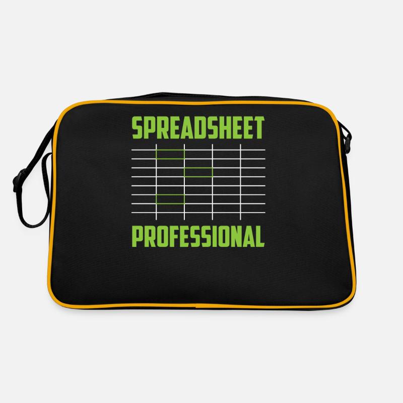 Table de travail professionnelle Spreadsheet Comptable Sac Retro