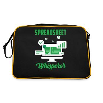 Spreadsheet Whisperer Table Accountant Work - Retro Bag - black/gold - Back