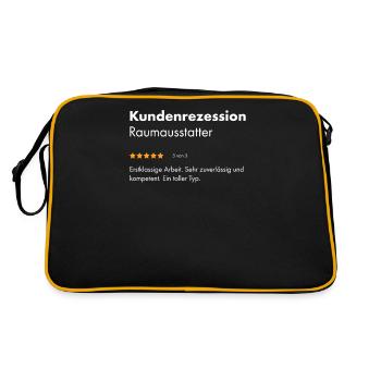 Raumausstatter I Handwerker Gestaltung Motiv für - Retro Tasche - Schwarz/Gold - Hinten