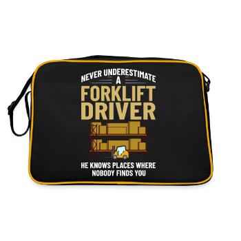 Conducteur de chariot élévateur Élévateur - Sac Retro - noir/or - Dos