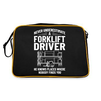Conducteur de chariot élévateur Élévateur - Sac Retro - noir/or - Dos