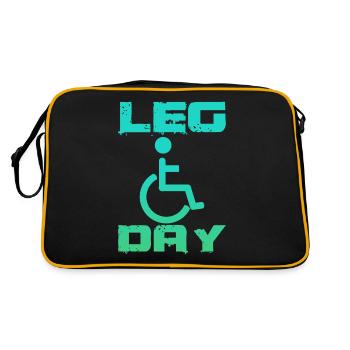 Leg Day Fauteuil roulant handicapé 18 - Sac Retro - noir/or - Dos