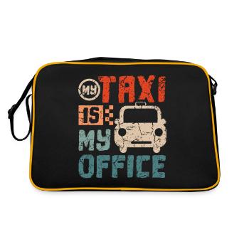 My taxi is my office - Retro Bag - black/gold - Back