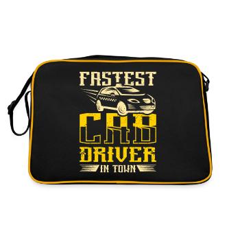 Fastest cab driver in town - Retro Bag - black/gold - Back