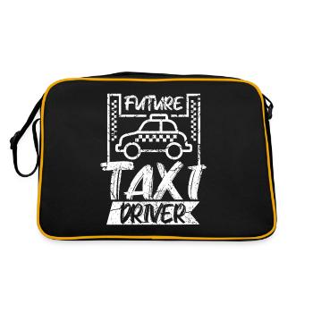 Future taxi driver - Retro Tasche - Schwarz/Gold - Hinten