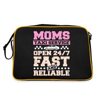 Moms taxi service - Retro Tasche - Schwarz/Gold - Hinten