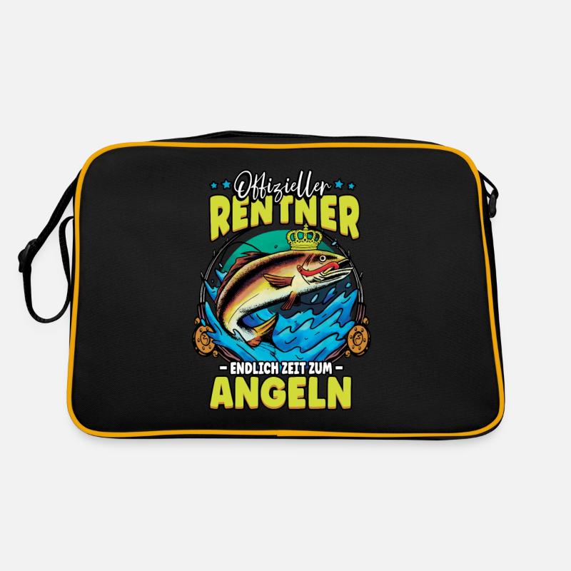 Angeln Angler Rentner Retro Tasche