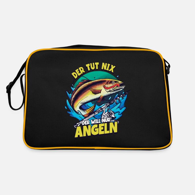 Angeln Angler Retro Tasche