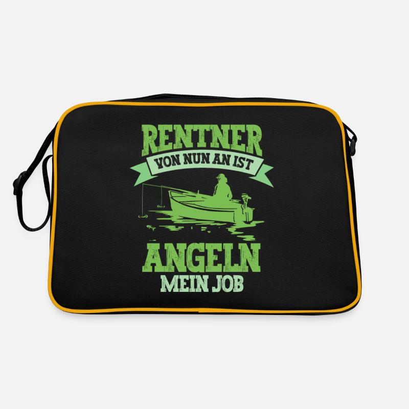 Angeln Angler Rentner Retro Tasche