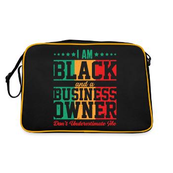 Entrepreneuriat Lifestyle Business Mindset Cadeau - Sac Retro - noir/or - Dos