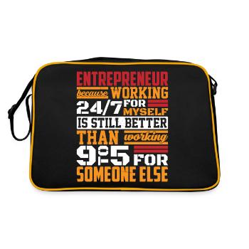 Entrepreneur Minded Business Lifestyle Gifts I - Retro Bag - black/gold - Back