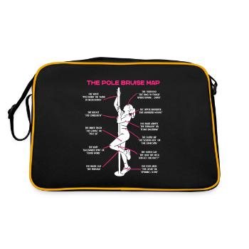 The Pole Bruise Map Funny Pole Dancer Dancing - Retro Bag - black/gold - Back