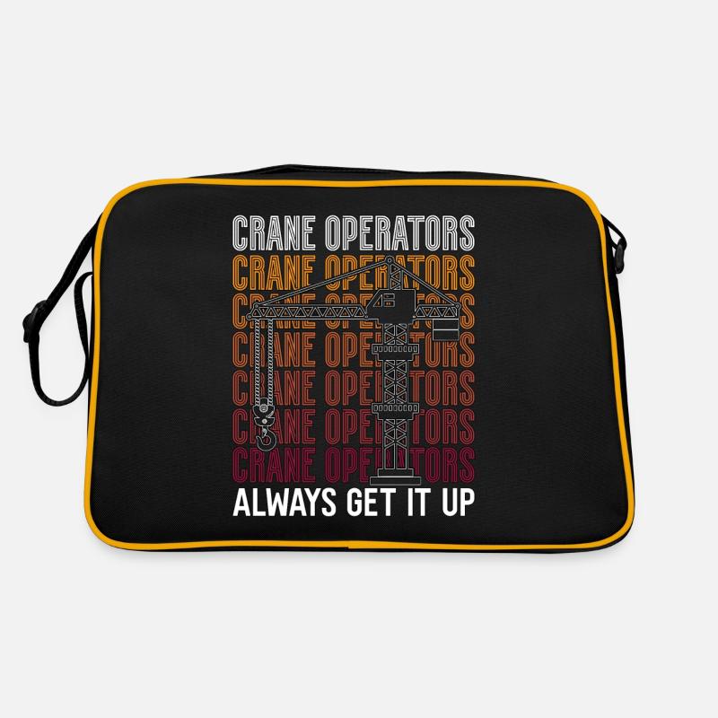 Construction Worker Crane Crane Driver Crane Operator Gift Retro Bag