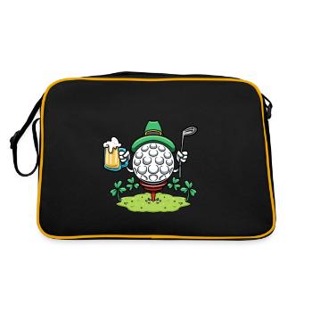 Joueur de golf Shamrock Golf St Patricks Day Golf - Sac Retro - noir/or - Dos