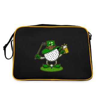 Golf Player Golf avec Aviator Cap Golf Court - Sac Retro - noir/or - Dos