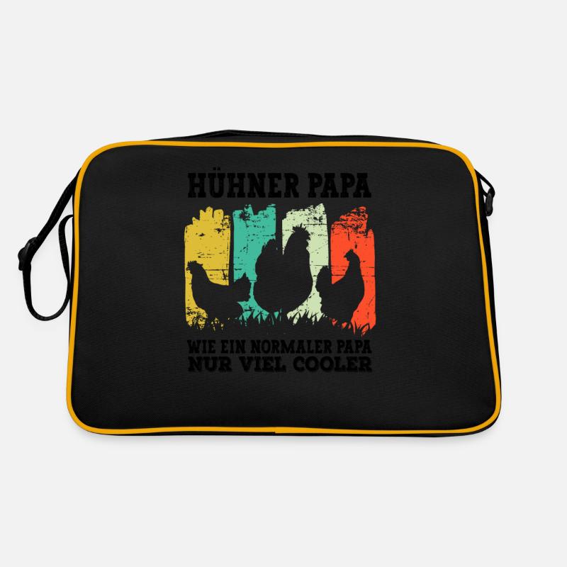Huhn Hühner Papa Retro Tasche