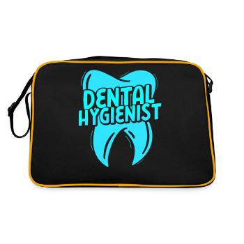 Dental Hygienists Dentist Dental Hygiene Team - Retro Bag - black/gold - Back