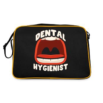 Dental Hygienists Dentist Dental Hygiene Team - Retro Bag - black/gold - Back