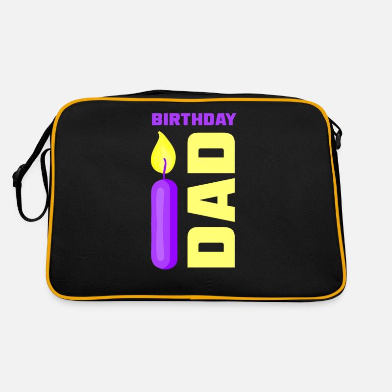 Geburtstag Papa Party Papi Vater - Retro Tasche - Schwarz/Gold