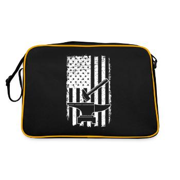 USA Patriotic America Artisan Forgeron - Sac Retro - noir/or - Dos