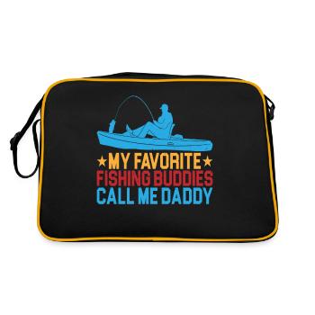 My Favorite Fishing Buddies Call Me Daddy 4 - Retro Tasche - Schwarz/Gold - Hinten