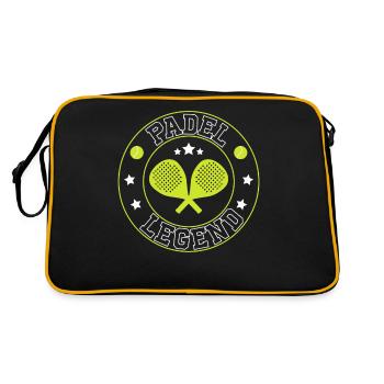 Offizielles Padel Legend Outfit Zertifizierte - Retro Tasche - Schwarz/Gold - Hinten