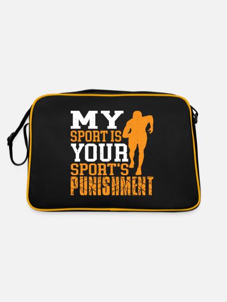 Mon sport est la punition de votre sport 3 - Sac Retro - noir/or - Dos