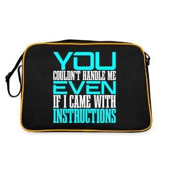 You Couldn't Handle Me Even With Instructions 2 - Retro Bag - black/gold - Back