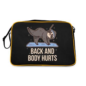 Le dos et le corps font mal au cadeau de yoga - Sac Retro - noir/or - Dos