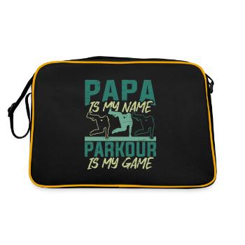 Parkour Papa Run Jump Flip Freerunning Acrobatics - Retro Bag - black/gold - Back