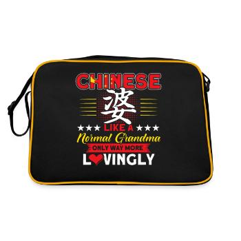 Chine Chinese Roots Cadeau - Sac Retro - noir/or - Dos