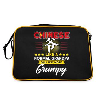 Chine Chinese Roots Cadeau - Sac Retro - noir/or - Dos