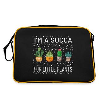 Je suis une succa pour les petites plantes Botanique - Sac Retro - noir/or - Dos