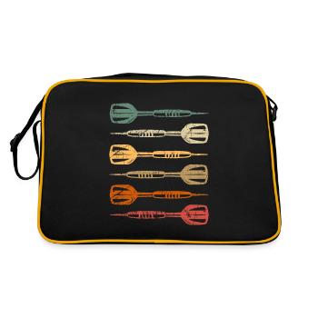 Dart Dartboard Vintag Fléchettes Flèches Fléchettes Fléchettes - Sac Retro - noir/or - Dos