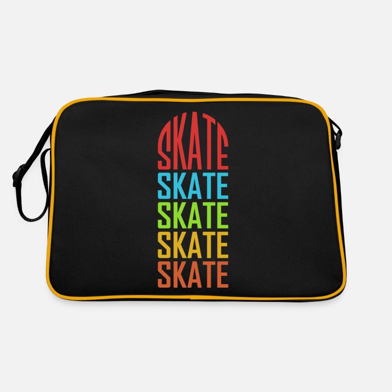 Skateboarder Skateboard Skate Pattern Sac Retro