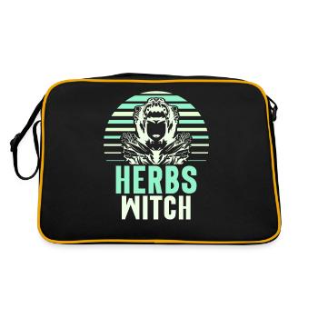 Herbs Witch Herb Garden Herb Herbology - Retro Bag - black/gold - Back