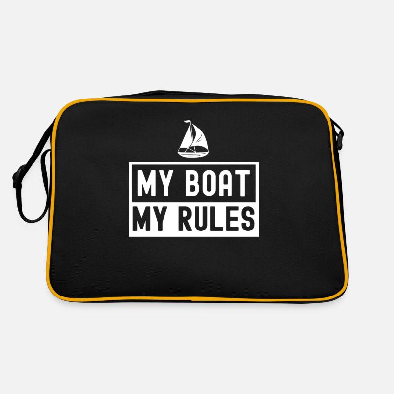 My Boat My Rules Ship Boating Yacht Retro Bag