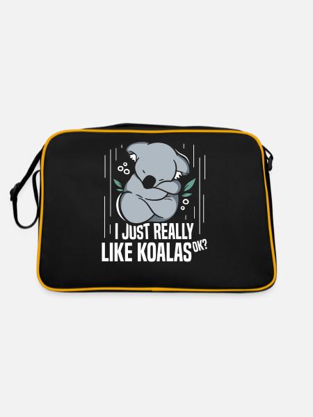J’aime Koalas Just Very Okay? Koala Ours Koala - Sac Retro - noir/or - Dos