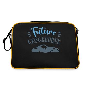 Future Geographer Profession Geographer Geography - Retro Bag - black/gold - Back