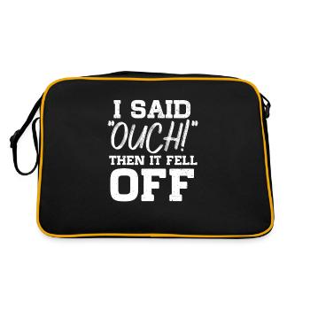 I Said Ouch Then It Fell Off Amputation Amputee - Retro Bag - black/gold - Back
