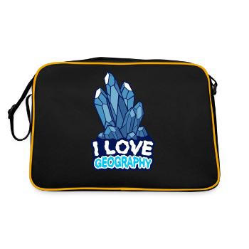 I love Geography Geography Profession Geography - Retro Bag - black/gold - Back